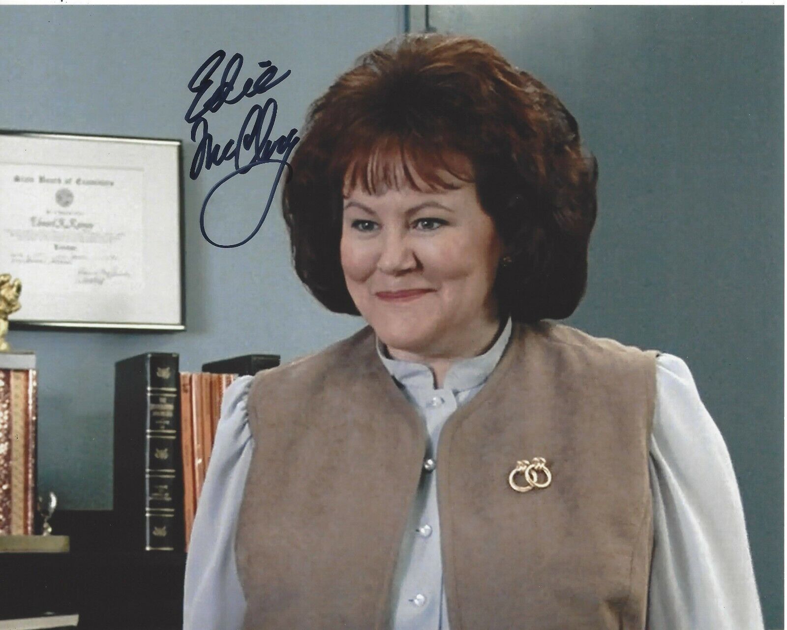 ACTRESS EDIE MCCLURG SIGNED 8x10 FERRIS BUELLER'S DAY OFF MOVIE Photo Poster painting COA GRACE