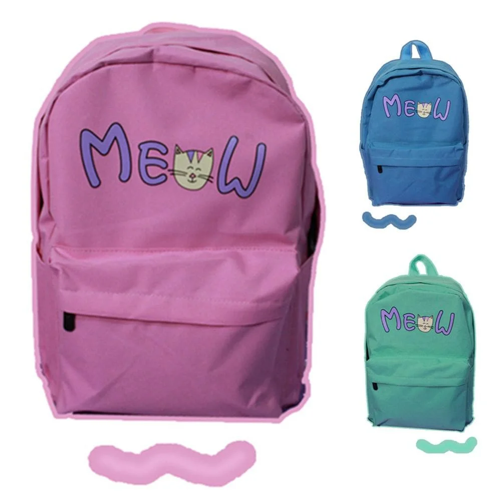 Pink/Blue/Mint Cutie Neko Cat Meow Backpack SP153146