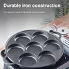 7-Cup Cast Iron Egg Frying Pan Non Stick Pancake Pan Omelet Pan Egg Cooker