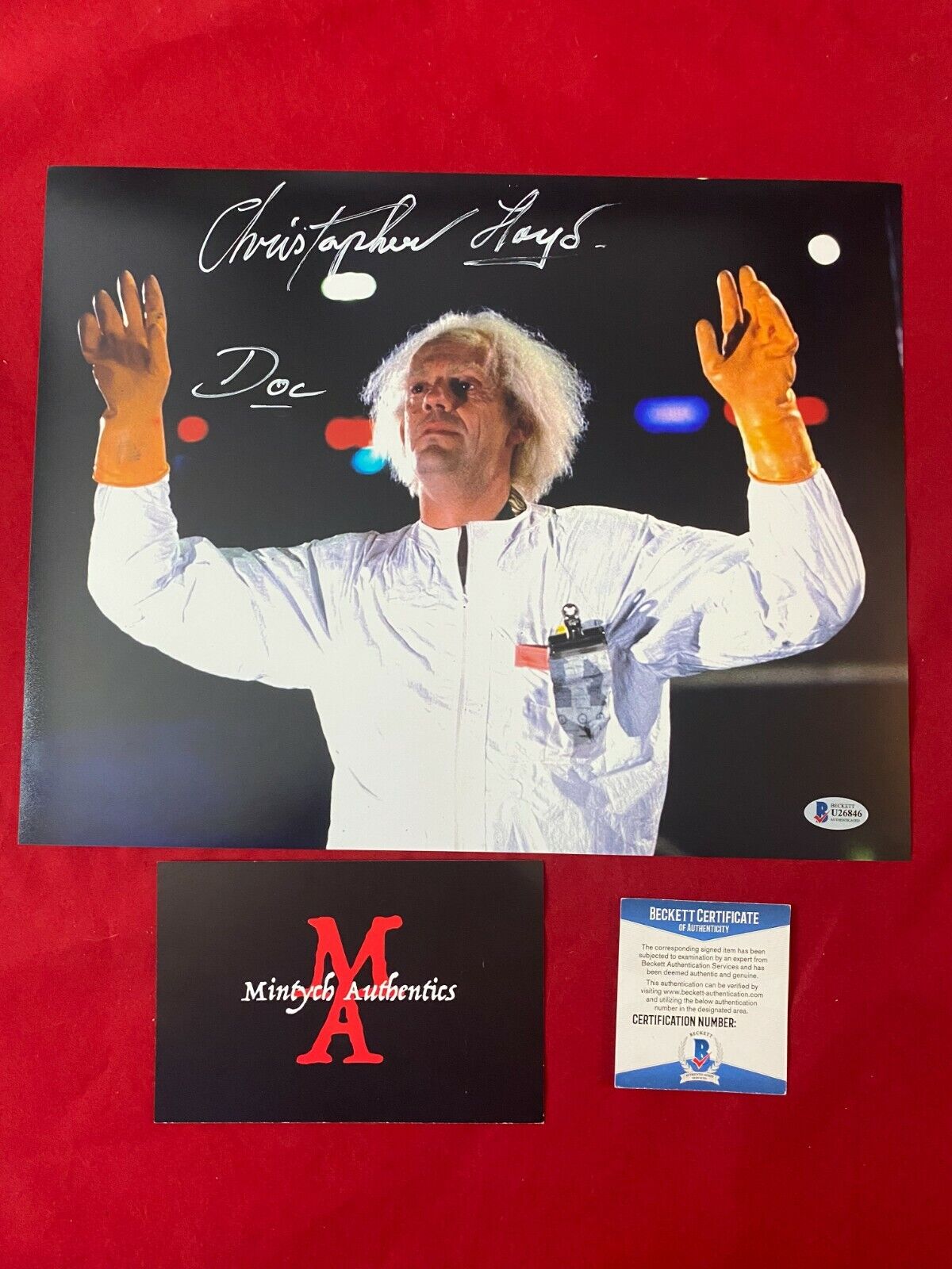 CHRISTOPHER LLOYD SIGNED 11x14 Photo Poster painting! BACK TO THE FUTURE! BECKETT COA! DOC BROWN