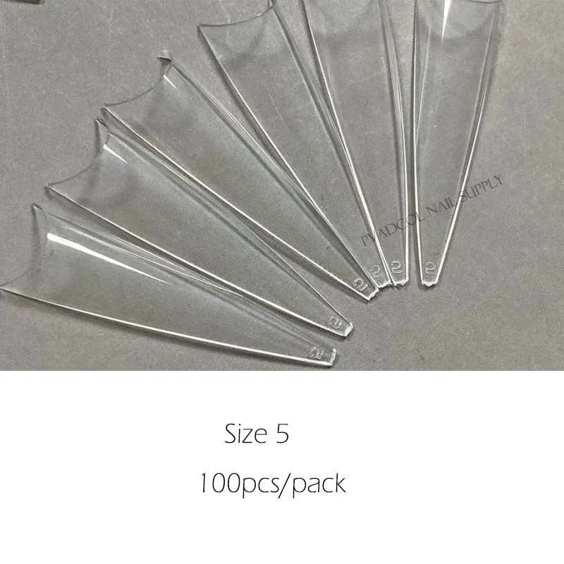 100pcs Extra Long Stiletto False Nail Tips Acrylic Press on Coffin Half Cover Fake Finger UV Gel Quick Building Mold Manicures-Nail Inspo
