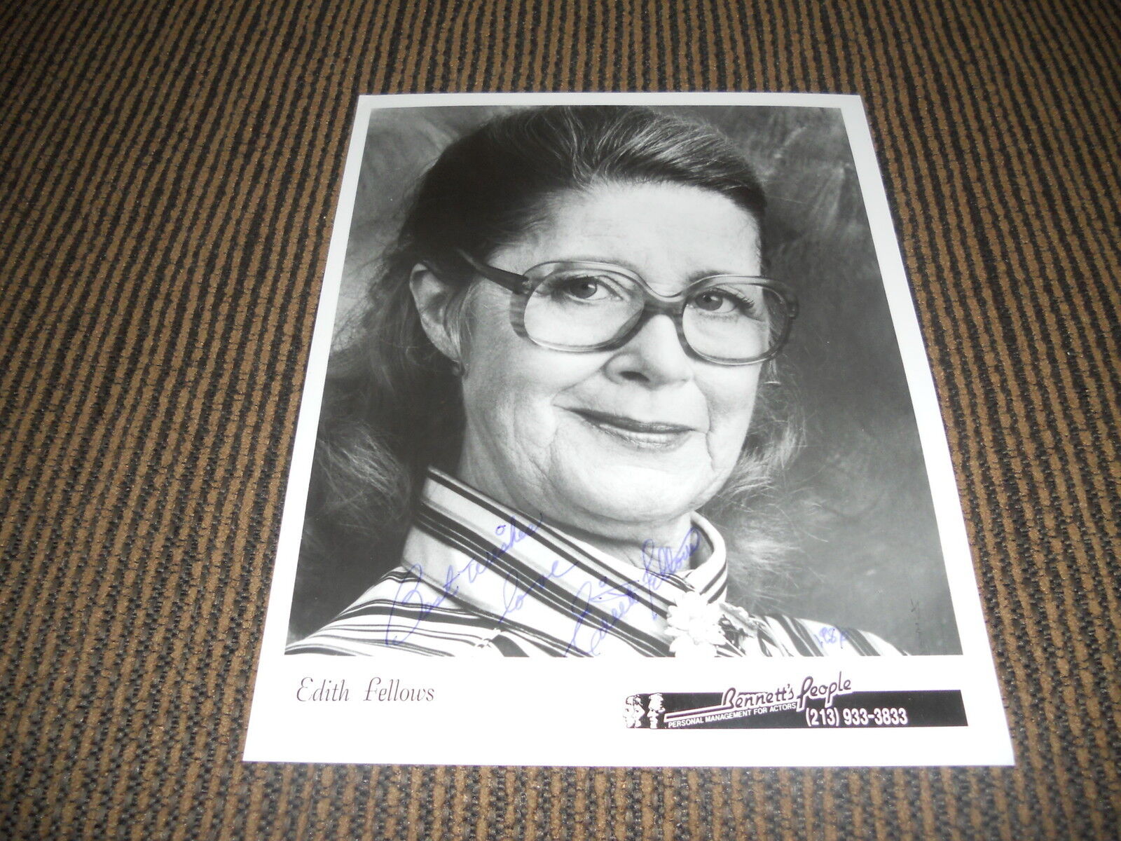 Edith Fellows Our Gang Vintage Signed Autographed 8x10 Photo Poster painting PSA Guaranteed