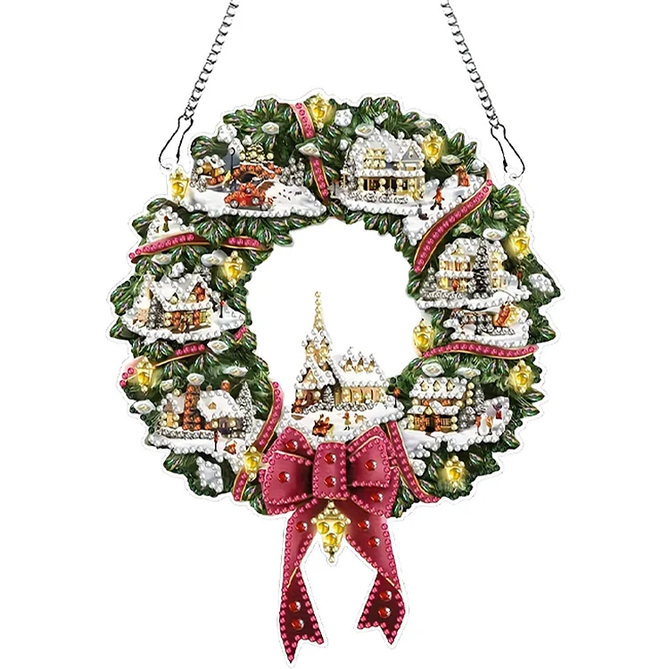 【Pendant】Acrylic Special Shape Christmas Garland DIY Diamond Garland Pendant Kit for Home gbfke