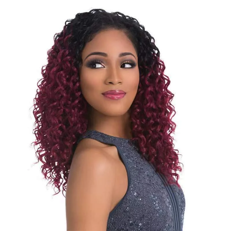 Wig Ladies Bicolor Split Dyed Wine Red