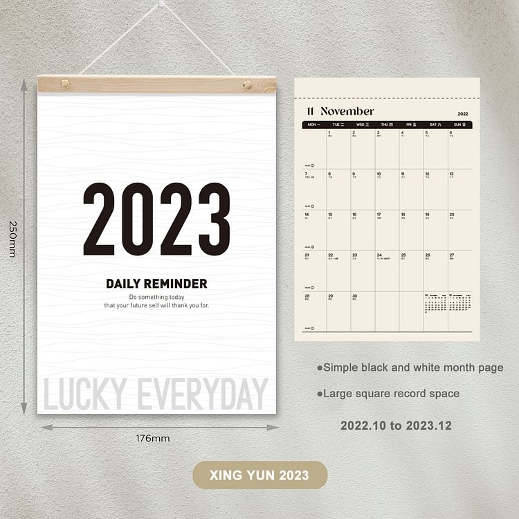 JOURNALSAY 2023 Simple Multifunctional Wall Calendar Student Planning Schedule To Do List