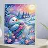 (US Local)Snowman Special Shaped 5D DIY Diamond Art Painting Notebook Kit for Beginners
