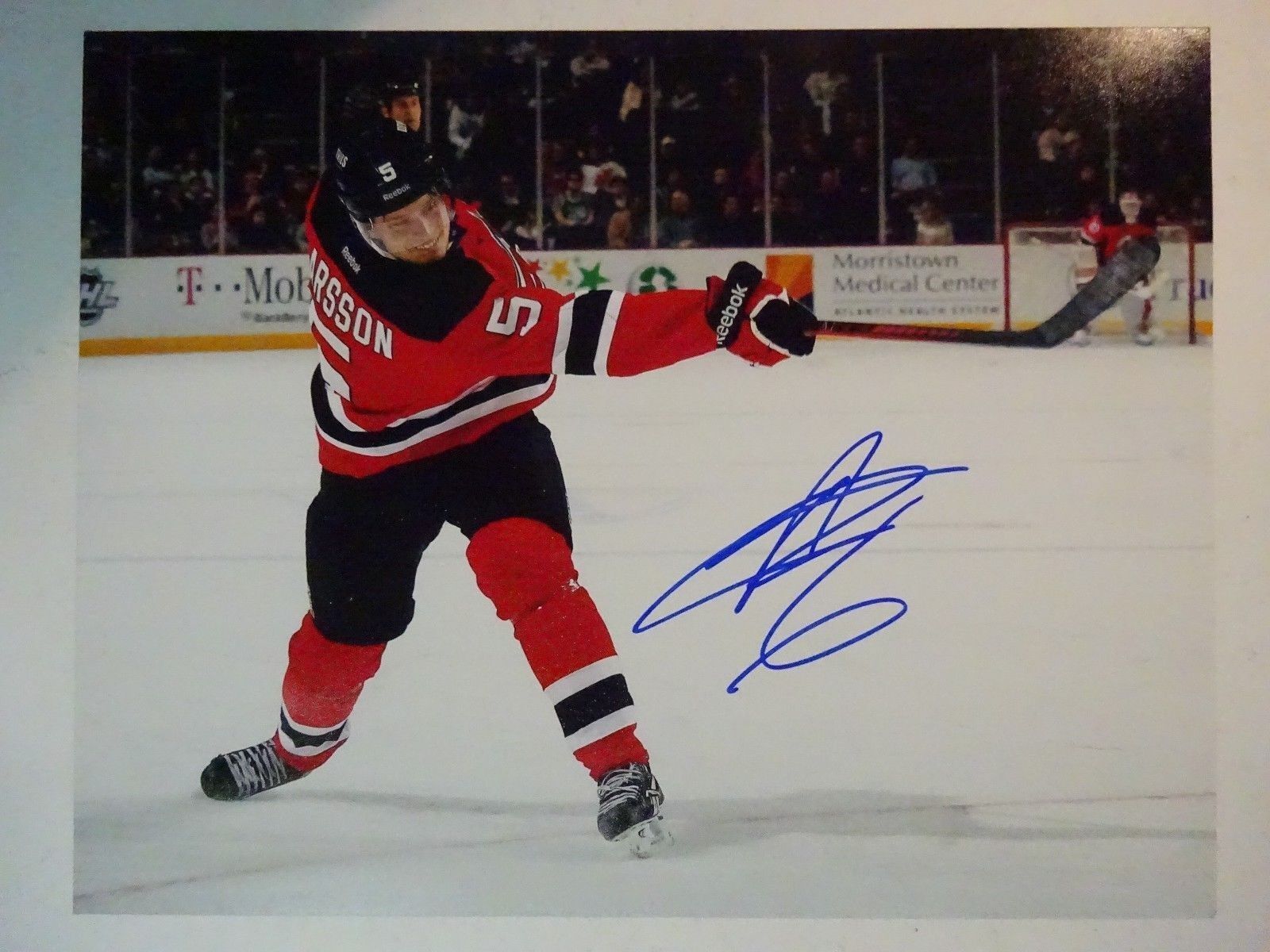 AUTOGRAPHED Adam Larsson SIGNED Hockey NHL Photo Poster painting NJ Devils 11x14