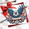 (US Only)6PCS DIY Independence Day Diamond Art Greeting Cards for Independence Day