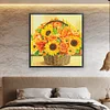 Sunflower Basket-11CT Stamped Cross Stitch 61*61cm/24.02*24.02in(Big Size) tapestrymarket