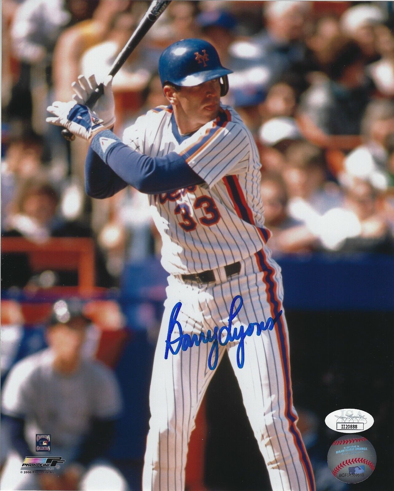 Autographed BARRY LYONS New York Mets Autographed 8x10 Photo Poster painting -JSA COA