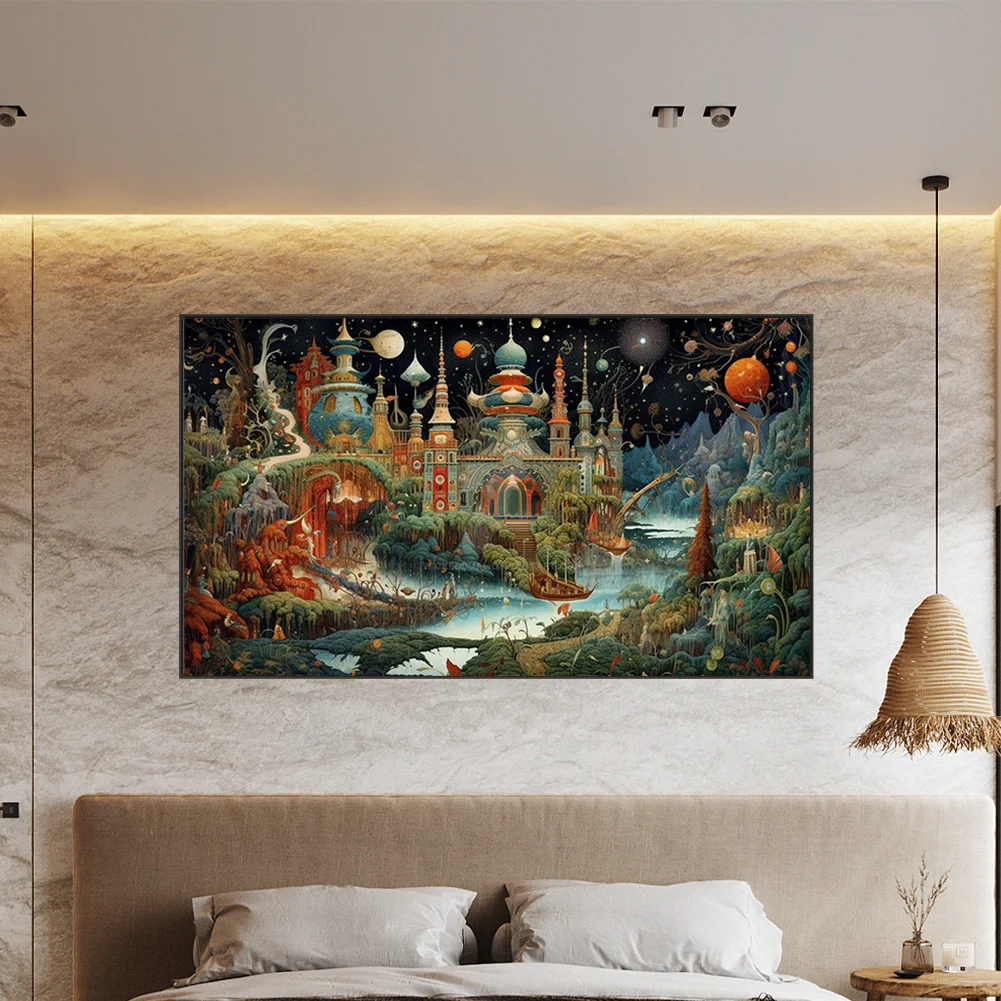 Partial AB Diamond Painting - Full Round Drill - Castle(Canvas|45*75cm)
