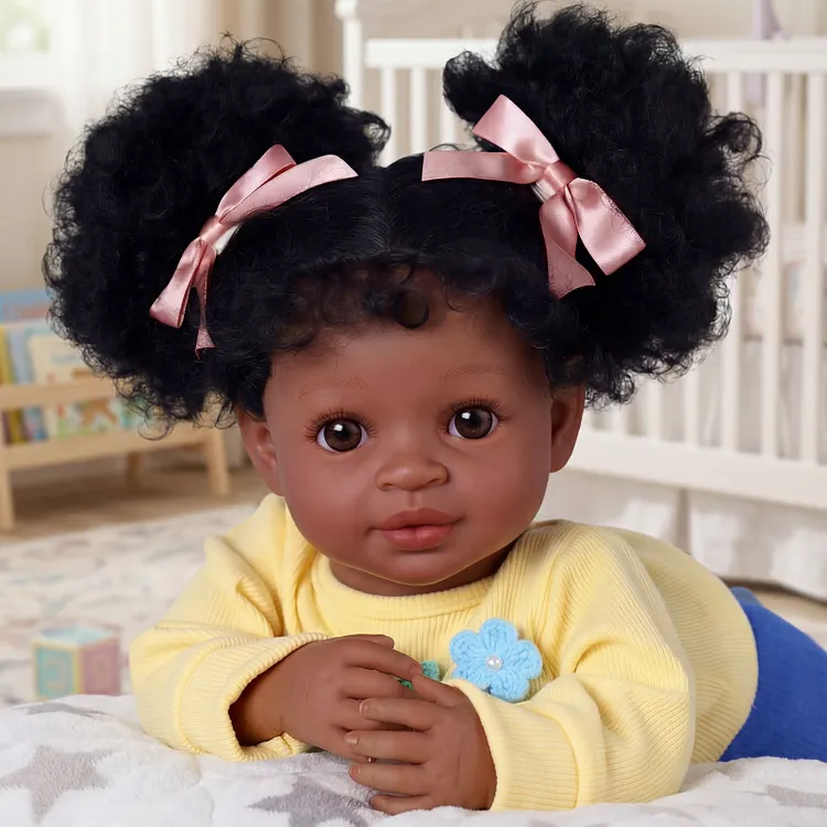 Babeside 20'' Vinyl Baby Girl Tiana Lifelike Reborn Doll Handcrafted Details Realistic Gift Set