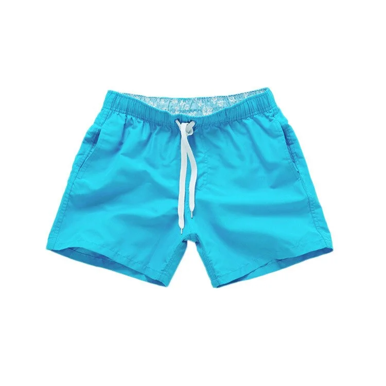 Beach Pants Men's Swimming Shorts Solid Color Three-point Loose Fitness Sports Casual Short Classic Men Clothing Male Swim Wear