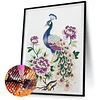 Diamond Painting-DIY Sparkling Special Shaped Pearl Drill Peacocks and Peonies(30x40cm)