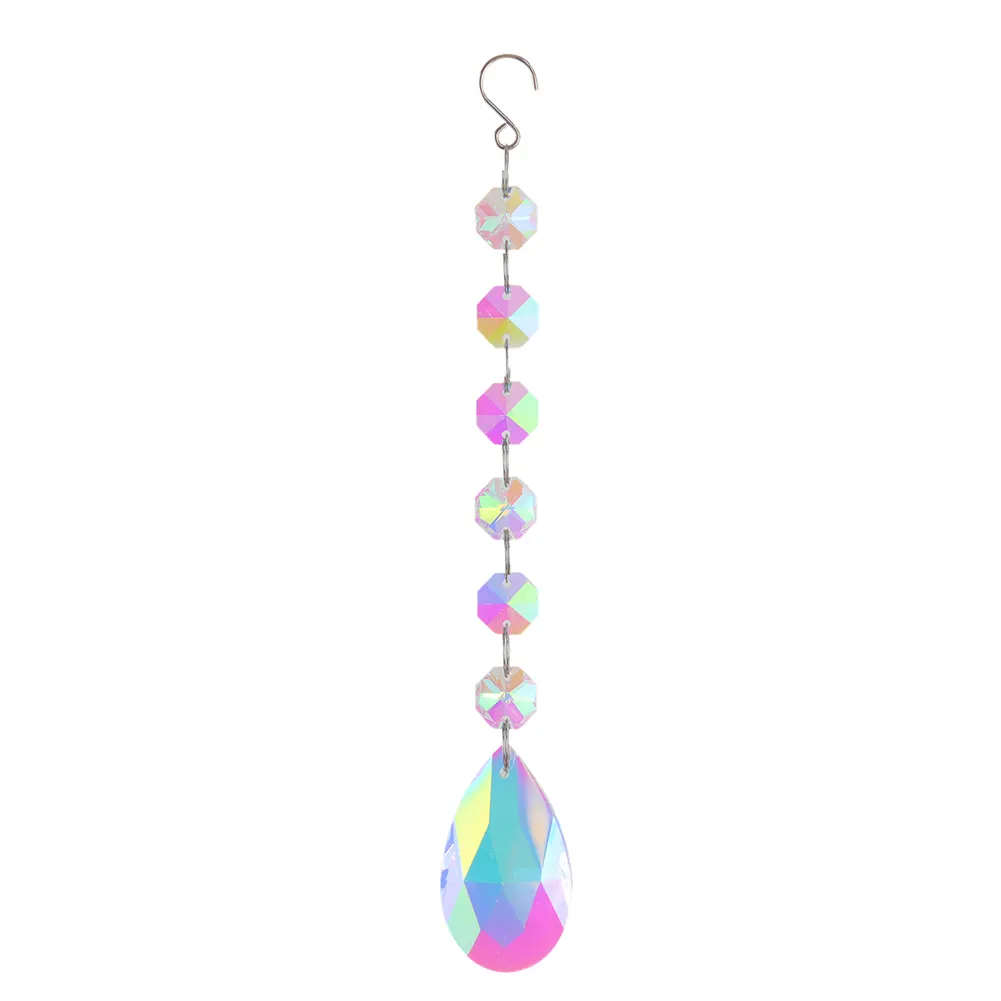 Crystal Wind Chimes Ornament AB Color Beads Hanging Pendant Kids Room Decor