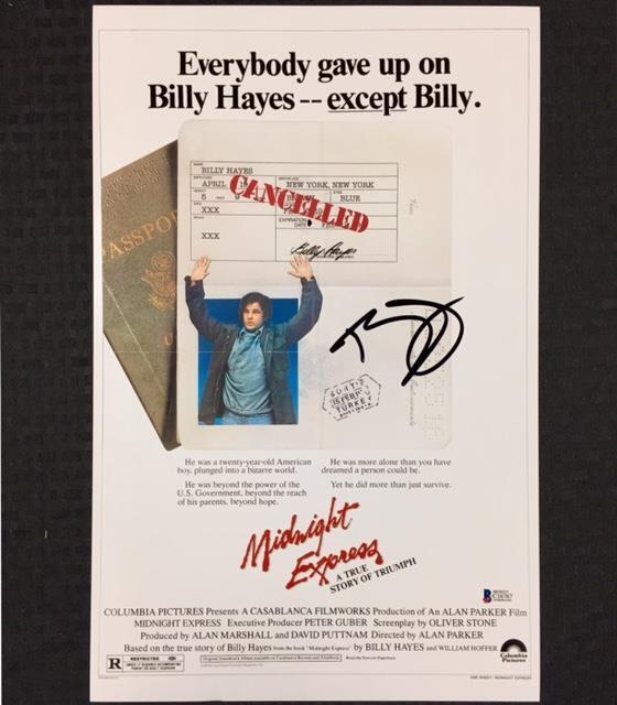 BILLY HAYES Signed MIDNIGHT EXPRESS 11x17 Movie Poster Photo Poster painting 1 ~ BAS Beckett COA