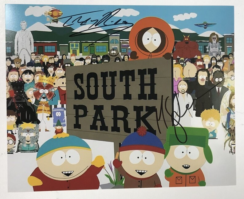 Trey Parker & Matt Stone Signed Autographed South Park