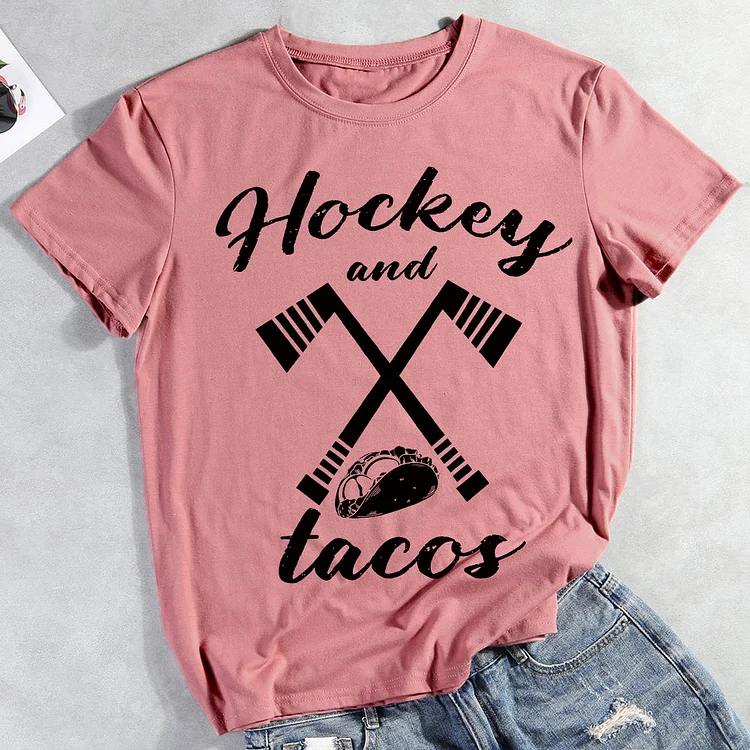 Hockey and tacos  T-shirt Tee -012633-Annaletters