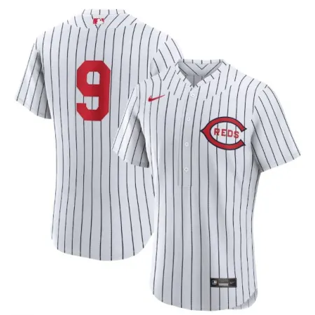 Men's Cincinnati Reds #9 Mike Moustakas 2022 White Field of Dreams Stitched Baseball Jersey 21EG