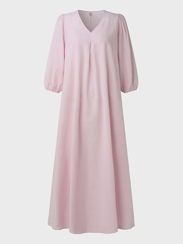 Plus Size Vintage Boho Holiday Casual Half Sleeve Shift Casual Weaving Dress