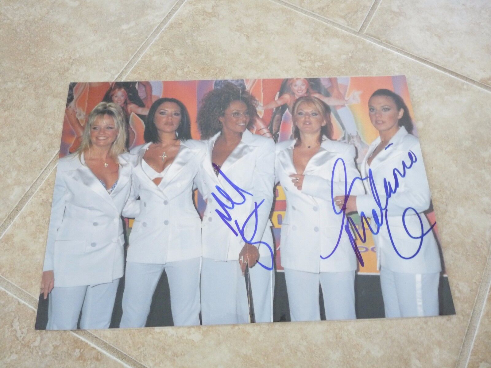 Spice Girls Signed Autographed X2 11x15.5 Laminated Photo Poster painting PSA Guaranteed