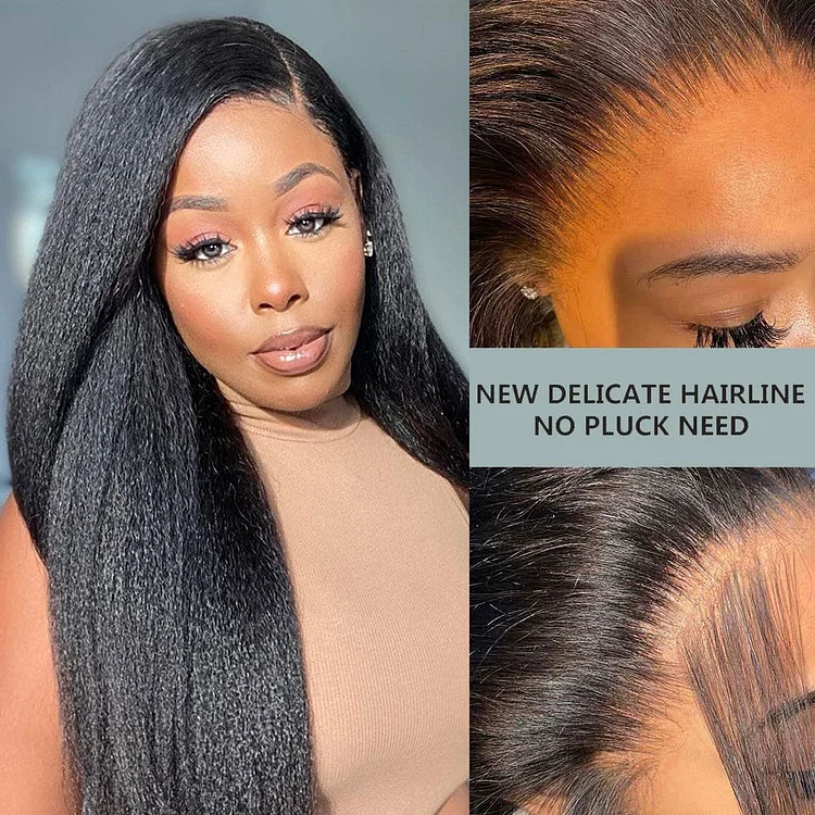 Black Human Hair HD Lace Kinky Wig  | Glueless Wigs | 100% Real Natural Human Hair Wigs | Medium & Long Wig