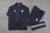 2023/2024 Real Madrid Long Zipped Jacket Navy blue Football Shirt Set