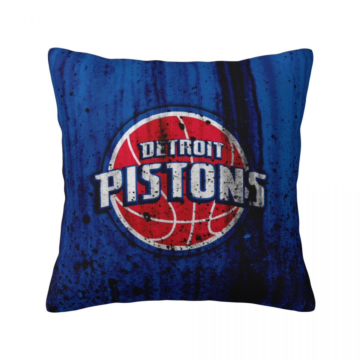 Detroit Pistons Grunge NBA Throw Pillow Covers 18x18