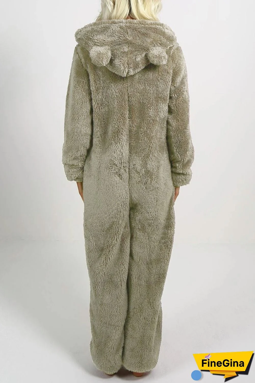 Yellow Casual Living Solid Patchwork Hooded Collar Regular Jumpsuits