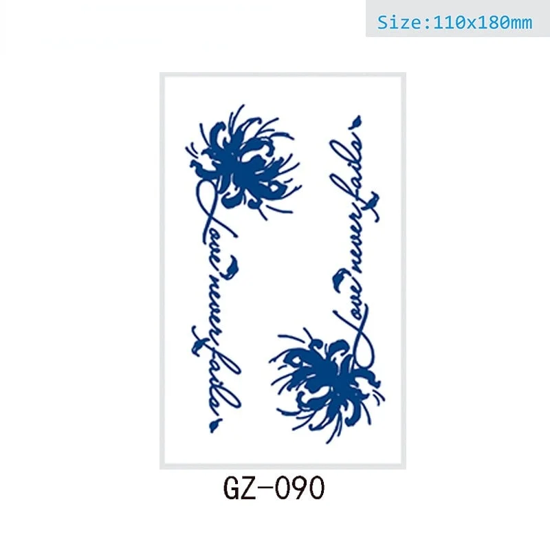 Net Red Herbal Juice Semi-permanent Waterproof Sweat-proof Tattoo Masking Scar Tattoo Sticker Herbal Juice Tattoo Sticker