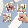 6Pcs fleurs gâteau-bricolage carte de voeux