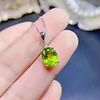  2.4ct Natural Peridot Pendant 925 Silver Pendant necklace