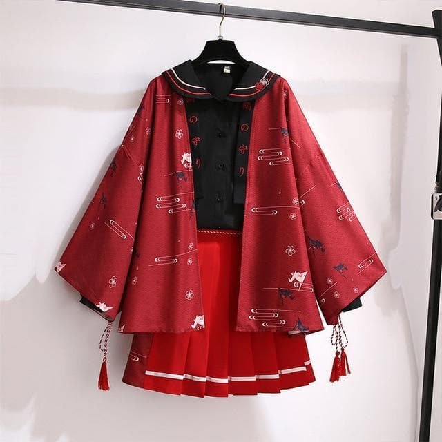 [Reservation] Improved Hanfu Elements Sweatshirt + Coat+ Short Skirt ...