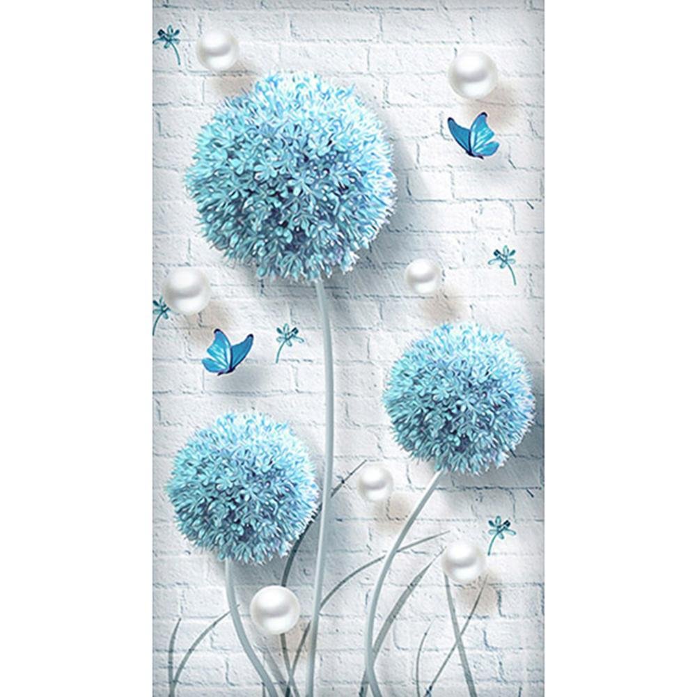 Diamond Painting - Full Square Drill - Blue Dandelion(30*40cm)