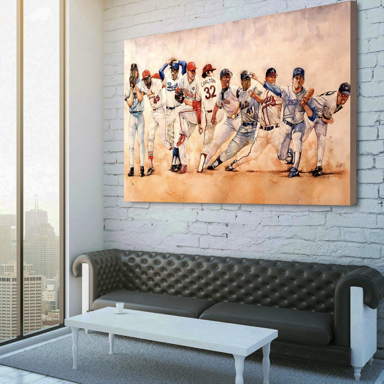 Pitching Windup Canvas Wall Art 