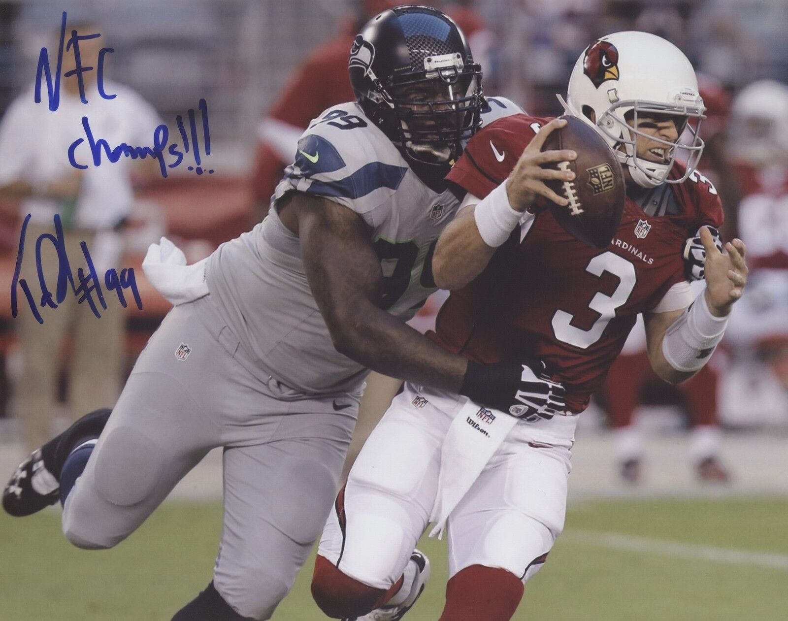 Tony McDaniel 8x10 Photo Poster painting Autographed Signed INSCR Seahawks SBXLVIII Champ SPH 58