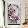 Flower Cat-Partial Special Shaped Diamond Painting 40*70CM (Big Size)