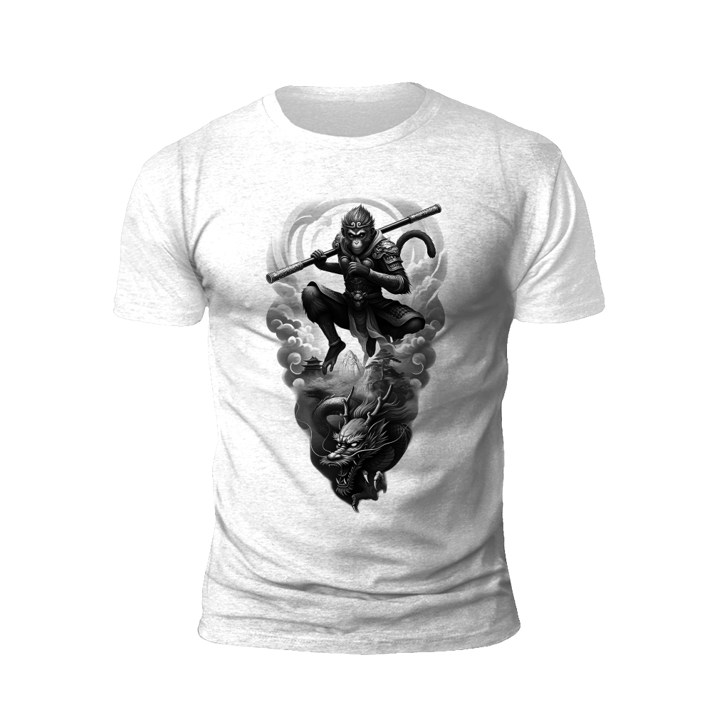 Monkey King Conquers Demon: Mythical Battle T-Shirt