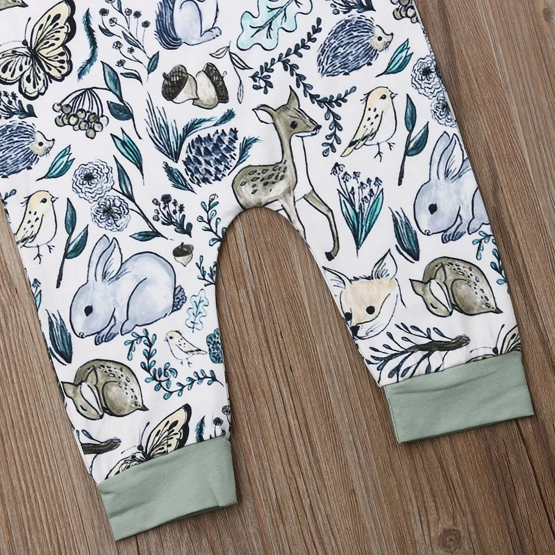 2019 Children Summer Clothing Newborn Infant Baby Girl Boy Sleeveless Romper Animals Print Jumpsuit One-Piece Overall Outfit