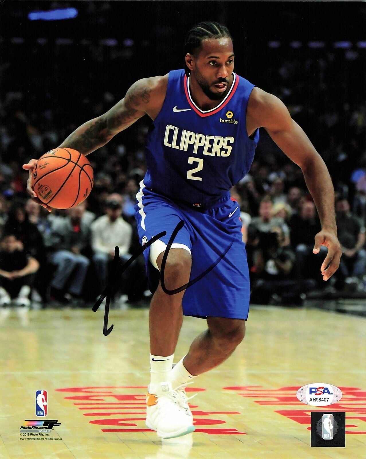 Kawhi Leonard Signed 8x10 Photo Poster painting PSA/DNA Los Angeles Clippers Autographed