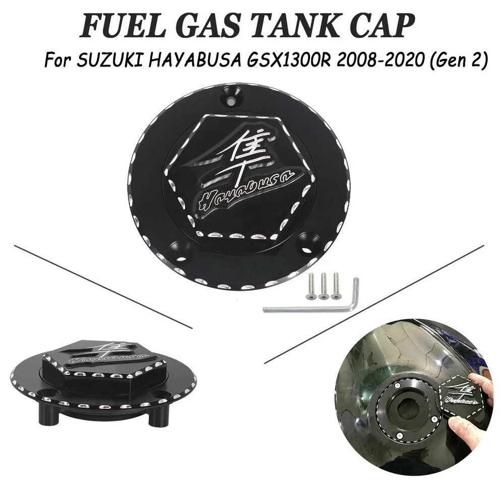 Tank Fuel Gas Cap For Suzuki GSX1300R Hayabusa Gen 2 2008-2020 3D Engraved