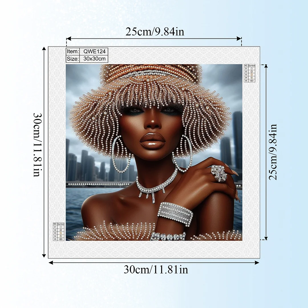 Diamond Painting - Partial Special Shaped Drill - Urban Black Beauty(Canvas|30x30cm)