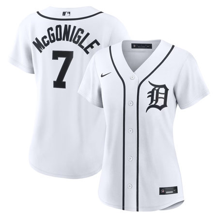 Women's Detroit Tigers #7 Kevin McGonigle Nike White Home Replica Jersey
