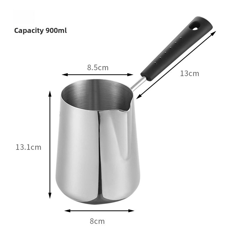 Fancy Milk Pot Stainless Steel Thickened Supplementary Food Pot Baby Boiling Mini Deep Pot Fuel Saving Small Frying Pot Mocha Pot
