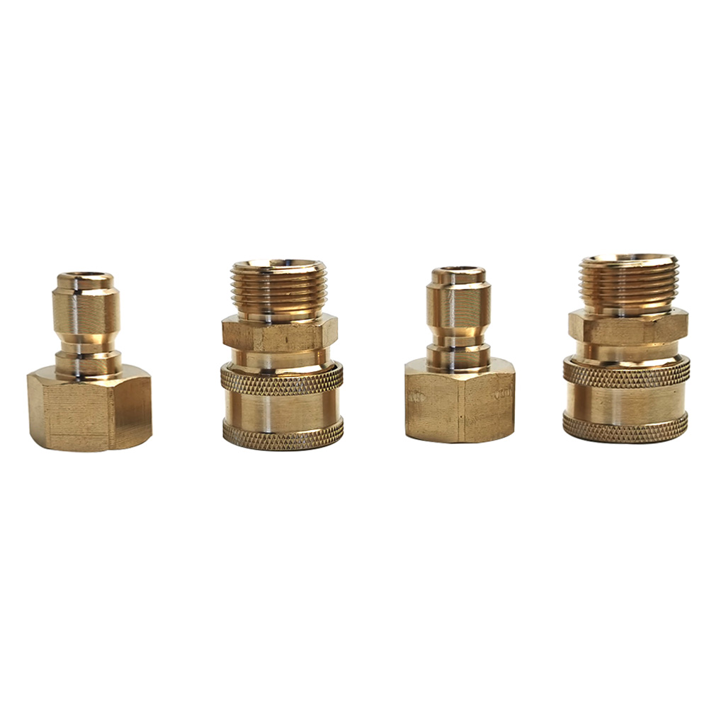 

2 Sets Brass Pressure Washer Adapters 3/8 Quick Connect to M22-14mm 4500PSI, 501 Original