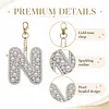 1Pcs Letter N DIY Pearl Art Keychain Ornaments Single-Sided Pendant