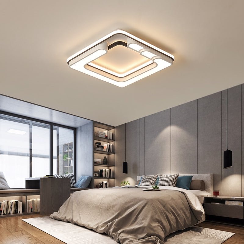 Modern LED Ceiling Light With Remote Control For Living Room Bedroom  Surface Mounted Ceiling Lights White Black Body Color