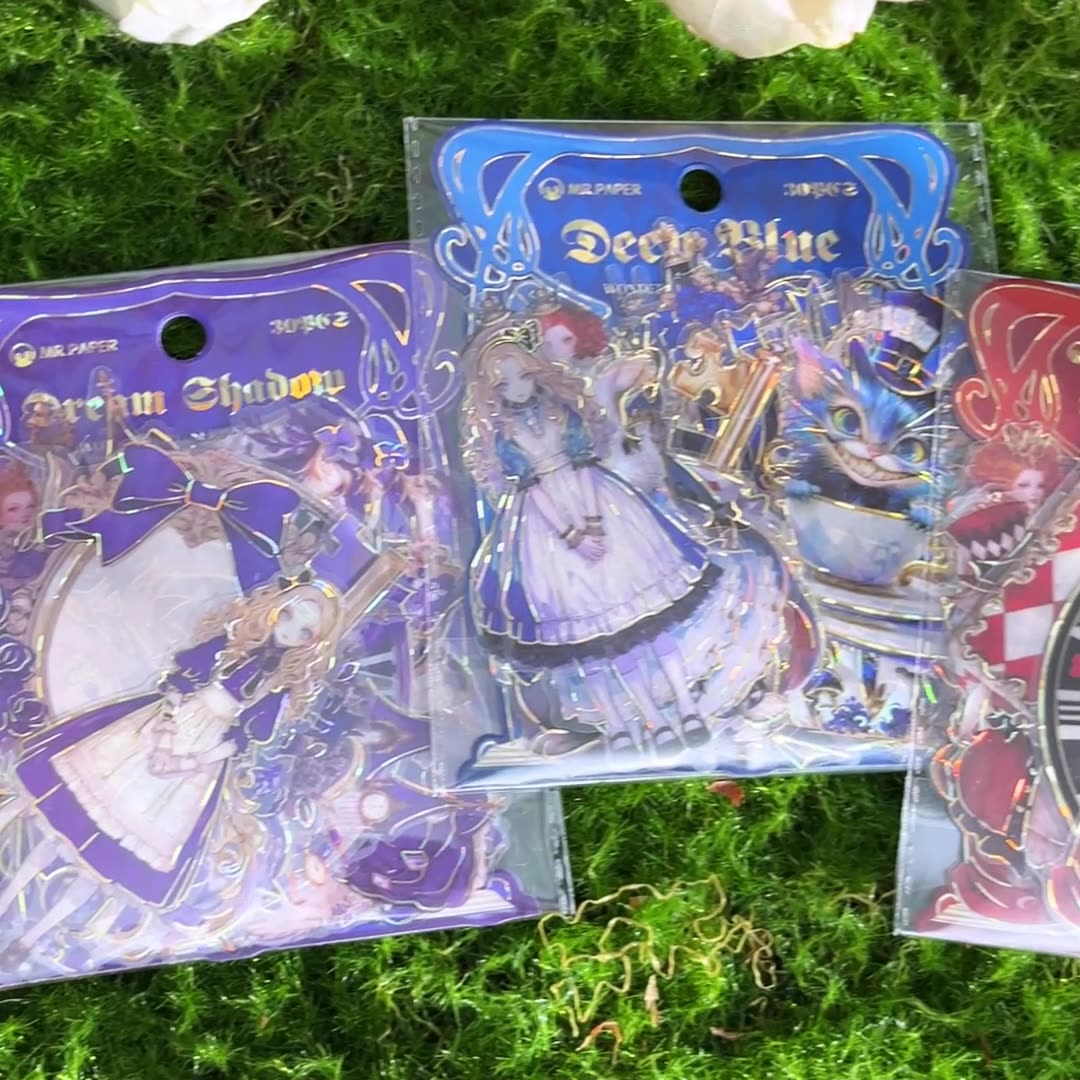 PET 스티커 - 원더랜드 시리즈 빈티지 앨리스 캐릭터 풍경