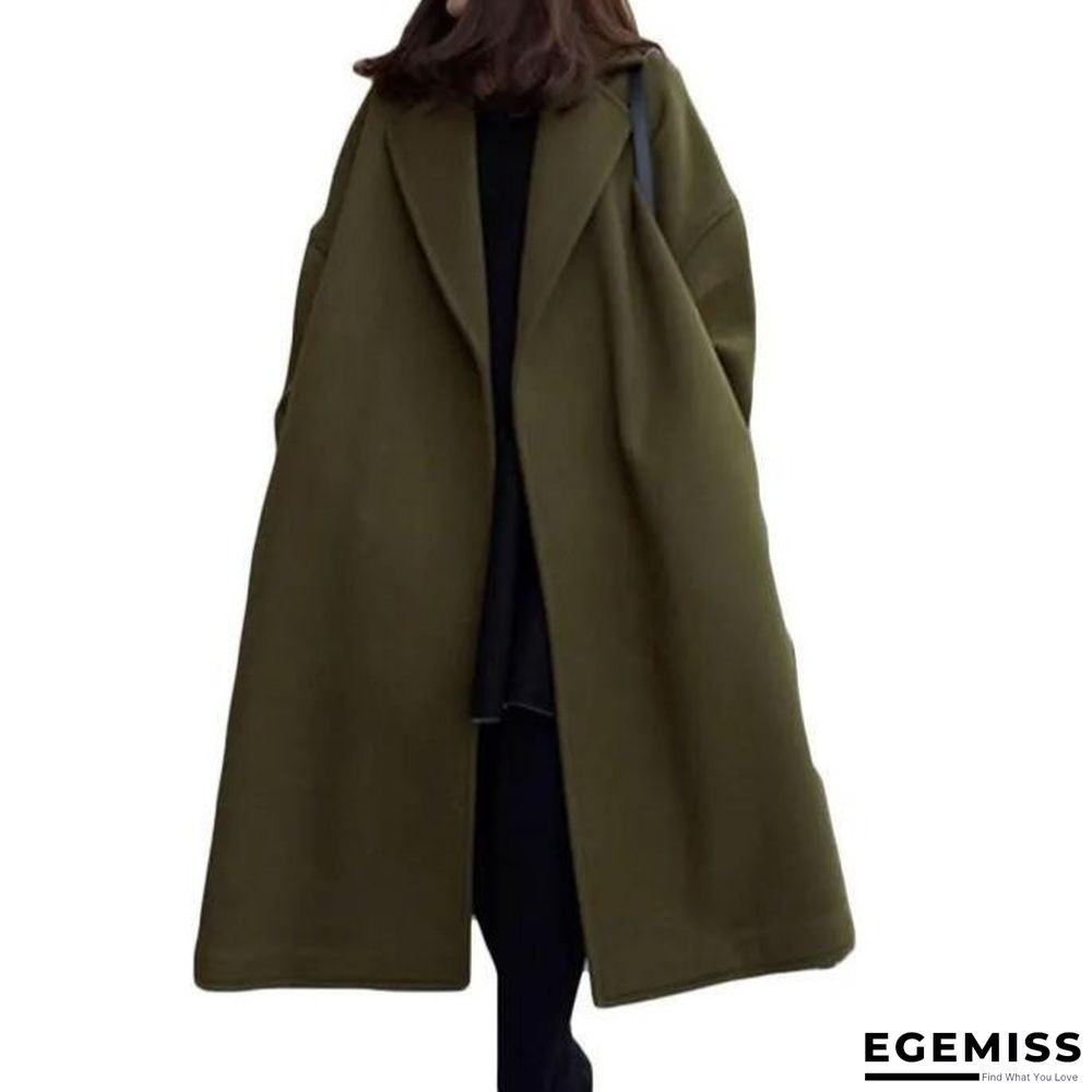 Autumn And Winter Woolen Loose Medium and Long Coat Women | EGEMISS