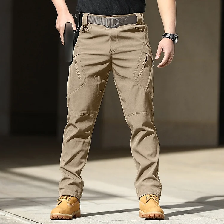 Men's Cargo Pants Tactical Trousers Classic Multi Pocket Straight Leg Solid Color Comfort